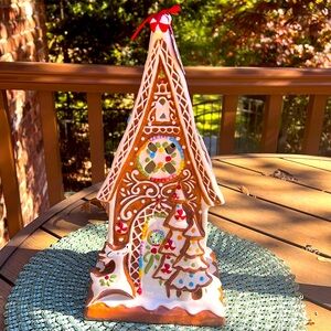 NWT blue sky clay works gingerbread candle house